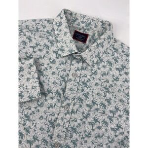 UNTUCKit Shirt Mens Large Green‎ Arcani Slim Fit Floral Stretch Casual Button